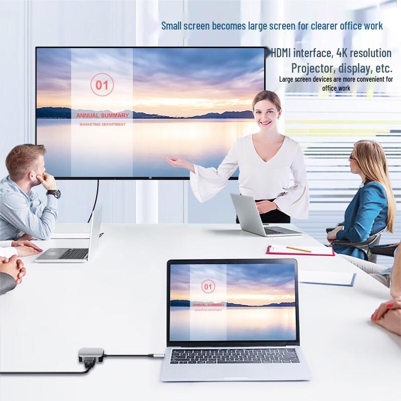Lijia USB-C To HDMI/VGA Multiport Adapter