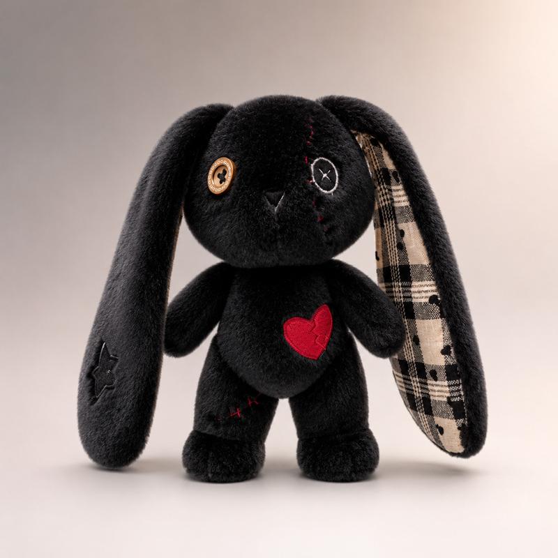 22cm Lange Oren Konijn Pluche Speelgoed Duisternis Halloween Dag Cartoon Dier Pluche Staande Pop Kleurrijk Cadeau 22cm