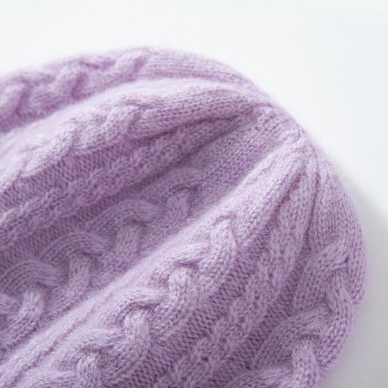 Children's Cashmere Candy-Color Thick Knit Earflap Beanie