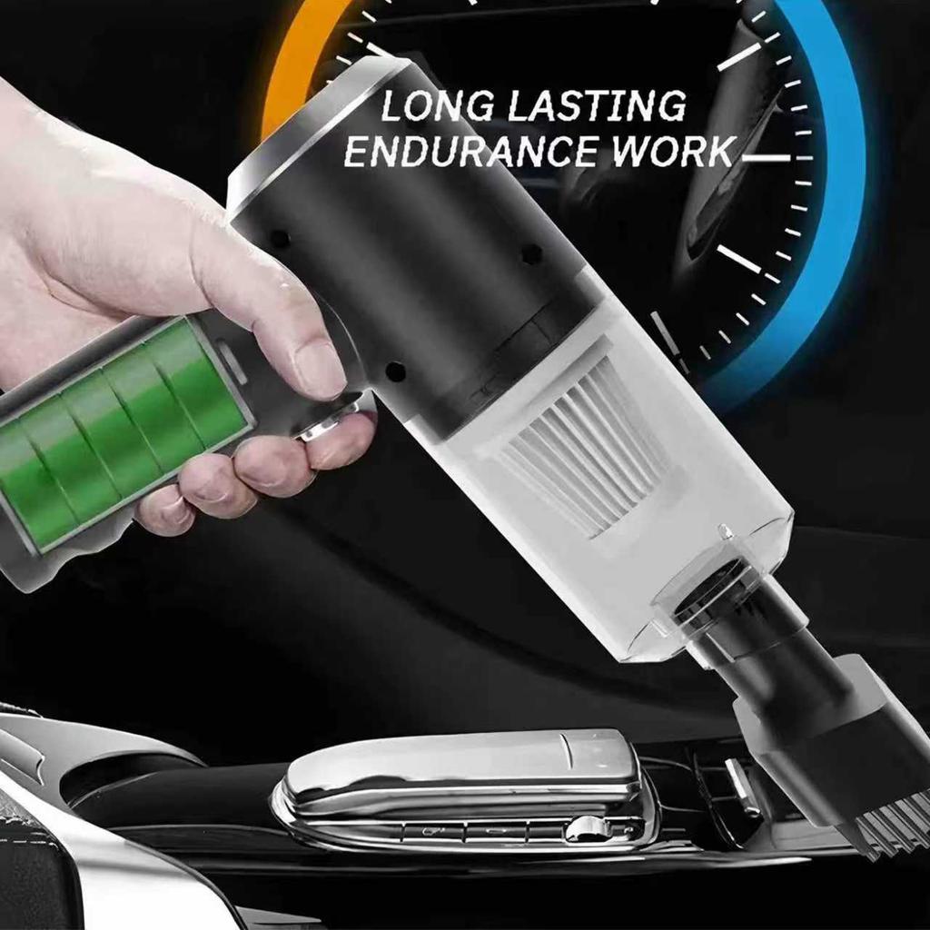 NEW Black Portable Car Wireless Vacuum Cleaner 120W Powerful Handheld for Home & Auto, Lightweight Cordless Rechargeable 3-in-1