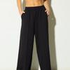 Autumn and Winter Solid Color Casual Wide Leg Elastic Waist Sweatpants Women's Jogging Sports Pants