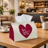 1pc Minimalist Modern Symbol Tissue Box Multifunctional, Heart Typography Suitable for Home, Parties, And Car Decoration. This Decorative Tissue Paper