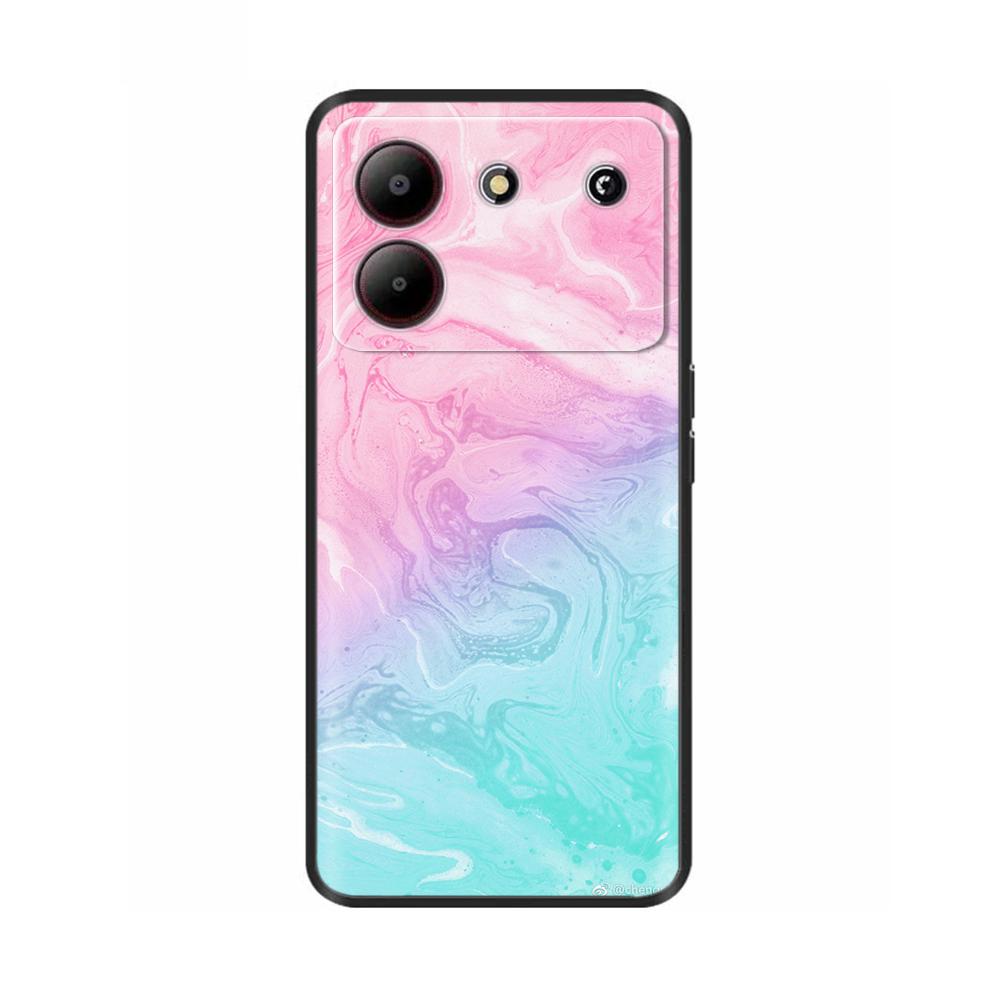 Cover For ZTE Blade A54 4G Case Silicone Painted Soft Protective Black Coque For ZTE Blade A34 BladeA54 Cartoon TPU BladeA34 Bag