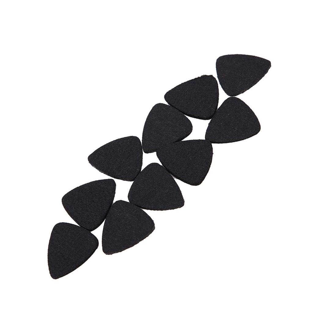 10ks vysoce kvalitní vlněné plstěné trsátka 3mm pro kytarové ukulele(Černá)