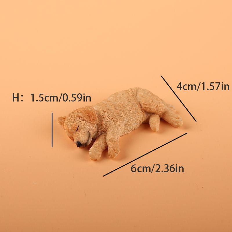 Golden Retriever Dog Resin Car Ornaments Puppy Cute Dog Toy Figure Statue for Car Dashboard Tabletop Decoration