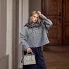 2025 Women's Casual Woolen Coat with Zipper and Big Pockets, Spring/Autumn Fashion, European & American Style, Loose Lapel Design