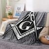 Freemasonry  Print Flannel Blanket, High Quality Comfortable for All Seasons, Home Decor, Warmth and Comfort