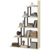 5-Tier Bookcase, Wooden Ladder Bookshelf Display Stand, Oak