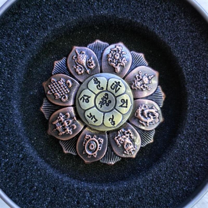 Top Fingertip spinning top Buddha eye lotus wheel finger spinning top