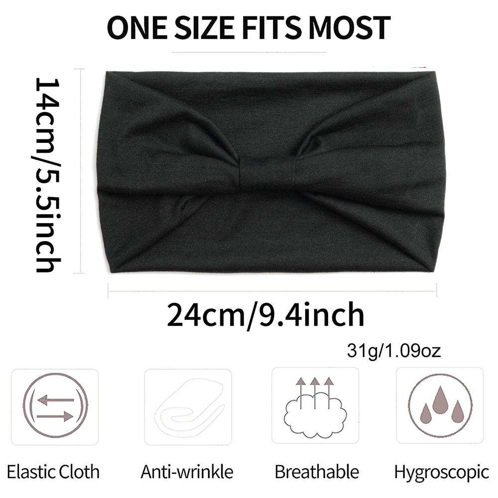 Trendy Elastic Hairband Stretchy Solid Color Turban Photo Shoot Y2K Hair Accessories for Women