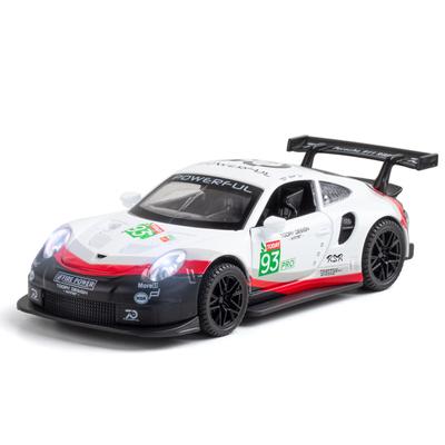 1/32 Ölçekli 911 RSR Alaşım Spor Araba Modeli Döküm Araçlar Modeli Simülasyon Geri Çekin 4 Kapı Açılan Dekorasyon Çocuklar Hediyeler Koleksiyonu