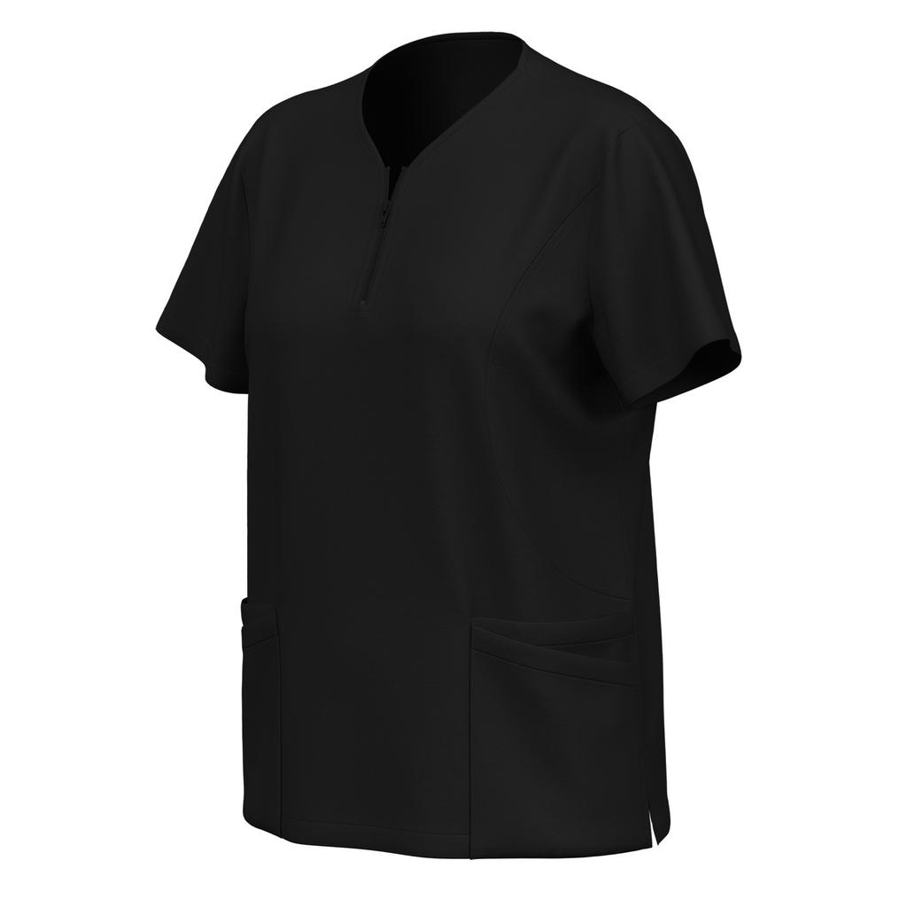 Women's Uniforms Quick-drying Fabric Zipper Collar With Pockets Short-sleeved Pants Solid Color Caregiver Workwear Suit