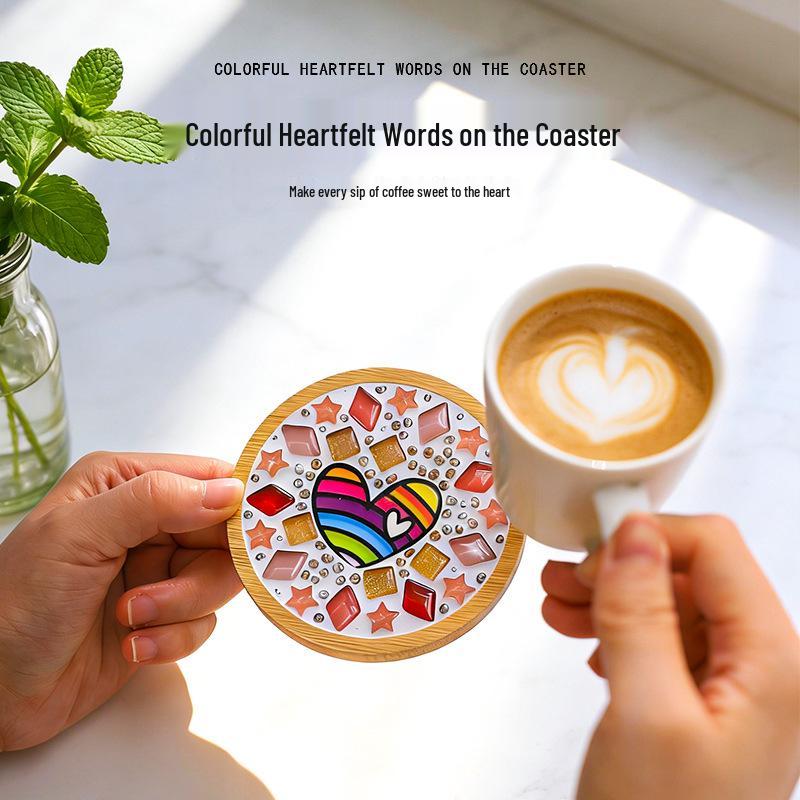 DIY Mosaic Coaster Kit: Creative Glass Sticker Craft for Kids & Adults
