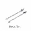 10/50pcs Stainless Steel Extension Chains with Lobster Clasps Connector Link Necklace Tail Making DIY Bracelet Accessories