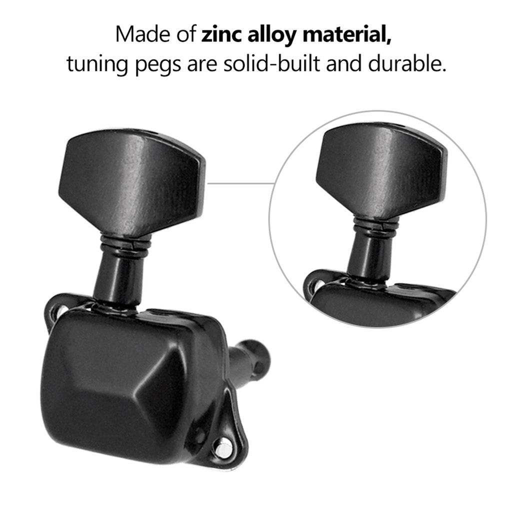 6 Pieces Guitar String Tuning Pegs Semi Closed Tuning Machine Machine Heads Tuners for Electric Guitar Acoustic