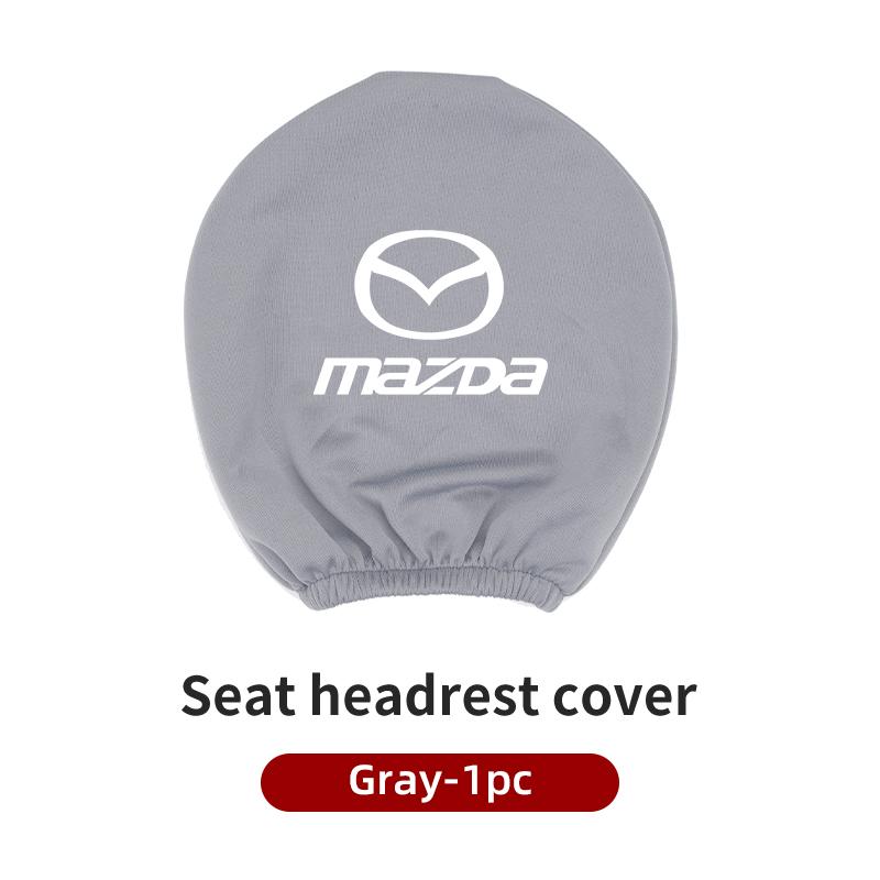 Car Black Seat Cover Headgear Headrest Covers Decoration For Mazda 6 3 CX5 5 2 323 CX7 Demio Atenza Axela MX30 CX30 CX3 CX9 MX5
