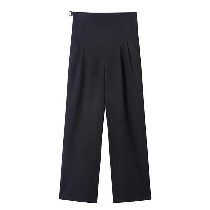 Hepburn Style Black & White Ruffle Maternity Top + Casual Support Pants L