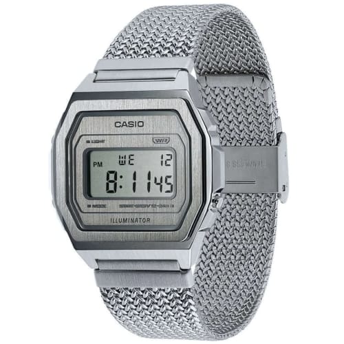 Casio Collection Vintage Quartz Watch Silver A1000MA-7EF, Silver. , A1000MA-7EF.