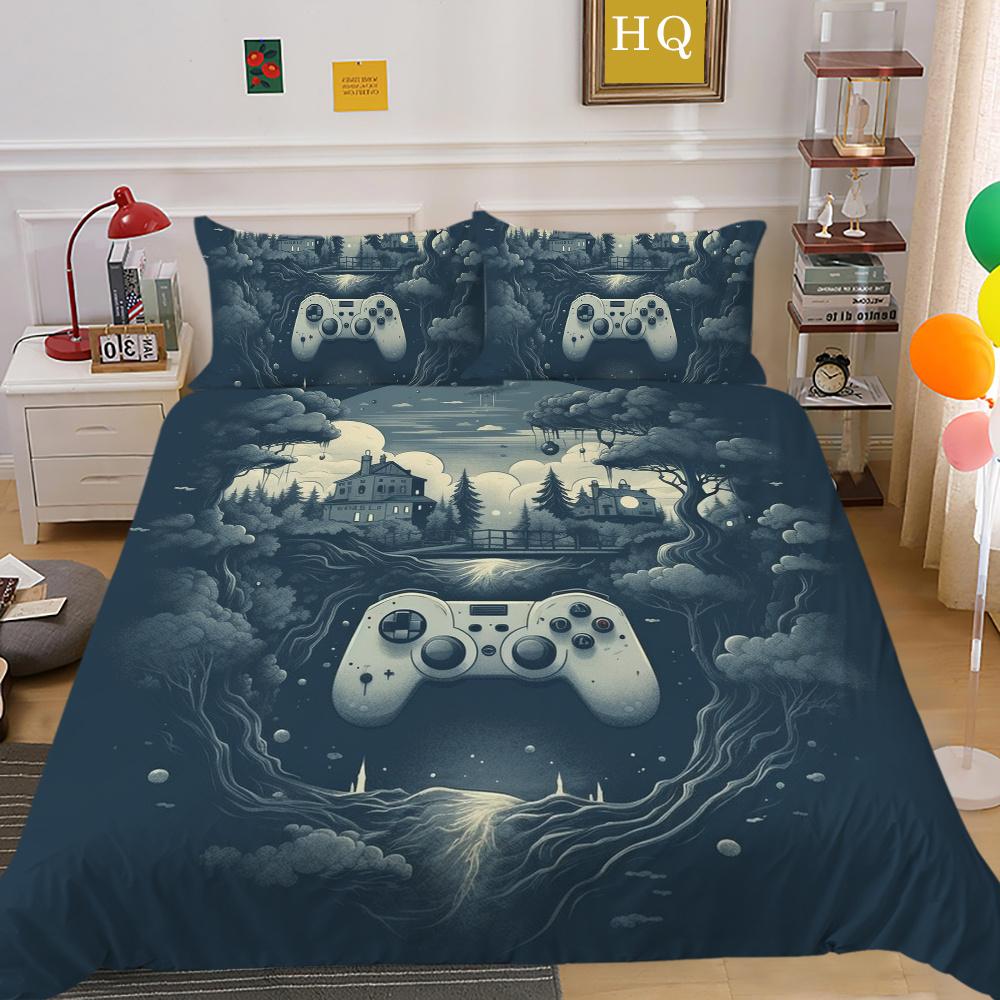 3D Game Console Printing Bedding Set Twin Size Bed Set Cover Children Fashion Design Pillowcase High Quality Bedspread