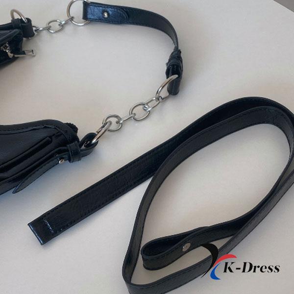 Mini borsa a tracolla in tela di iuta