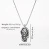 Coffin-Shaped Skull Pendant Necklace with Stainless Steel Chain