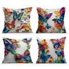 Colorful Butterfly Cushion Pillowcase Printed Polyester 45X45Cm Throw Pillowcover Decorative Sofa Cushion Pillowslip Home Decor
