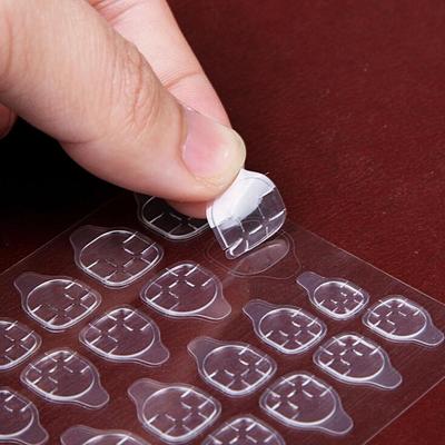 25 Blatt 24/600 Stück doppelseitiges Klebeband für falsche Nägel, Kleber, Aufkleber, DIY-Spitzen, gefälschte Nägel, Acryl, Maniküre, Gel, Make-up-Werkzeuge