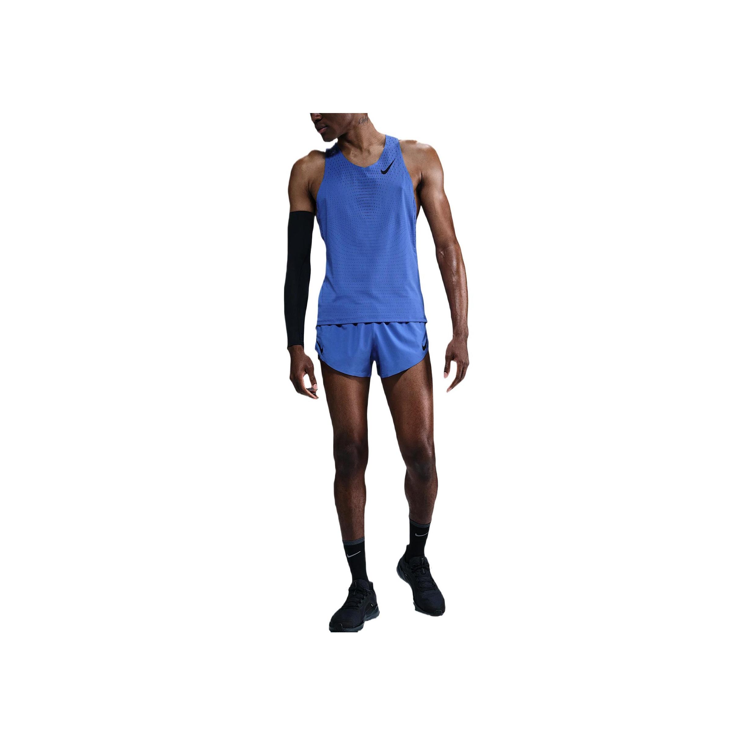Nike AeroSwift Dri-FIT ADV Running Singlet Comet Blue/Black Men Tops FN4231-411 S