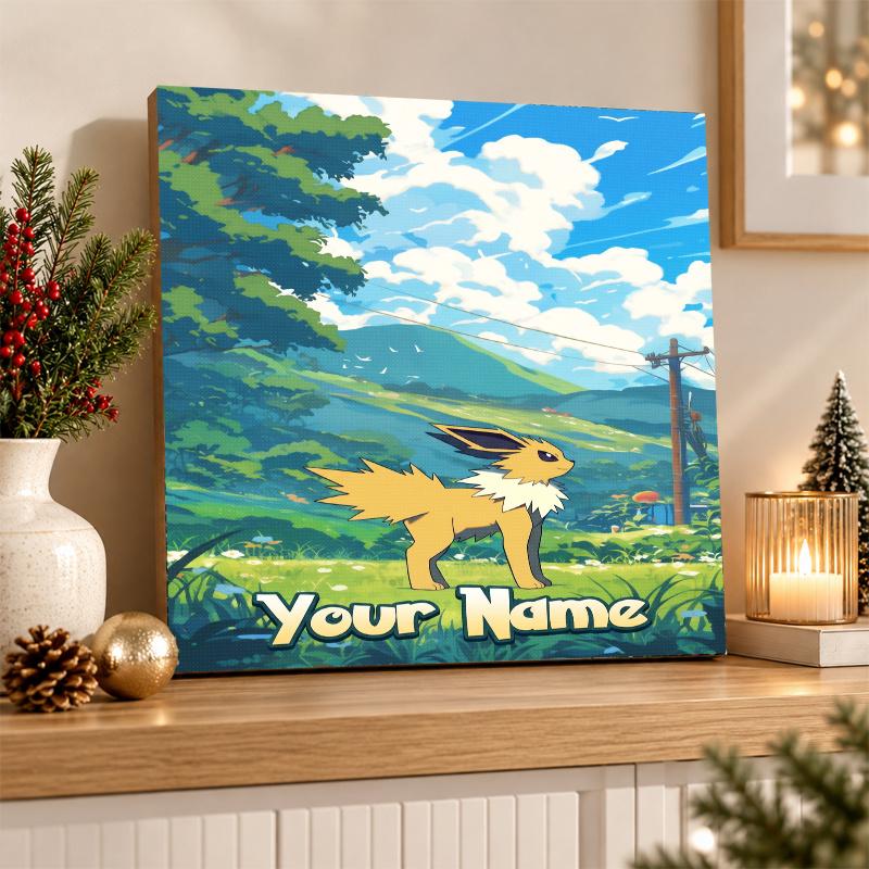 Jolteon Custom Name Diamond Painting Personalized 5D Full Drill DIY Diamond Art Home Decor