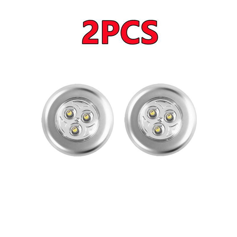 5-1PC 3 LED Night Light Touch Control Under Cabinet Light Wireless Wall Lamp Touch Switch Bedside Lamp Battery Powered Bedroom
