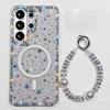 Samsung S11Ultra flash diamond IMD strong magnetic mobile phone case S11FE flash powder laser love S11 protective case