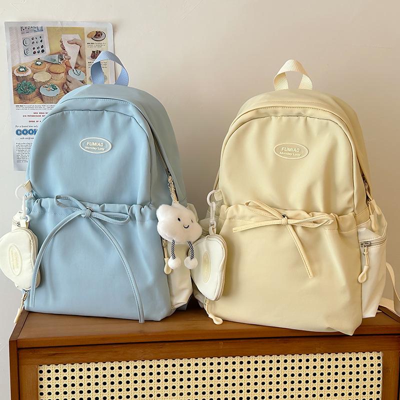 Schoolbag Cute Girl Small Fresh Schoolbag Female Ins Campus Junior High School Girl High School College Student Backpack Travel Backpack