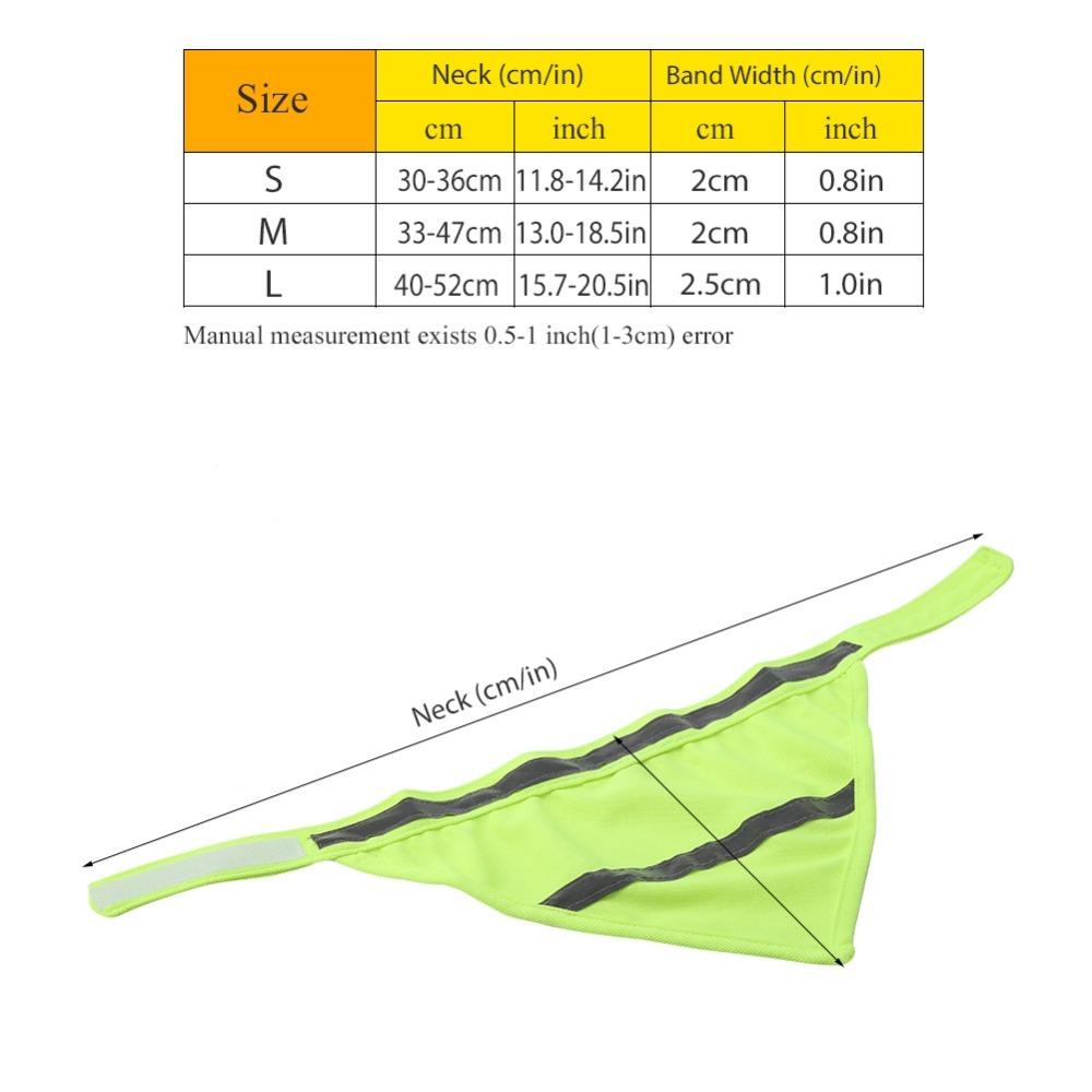 Reflective Dog Bandana Luminous Pet Neckerchief Soft Touch Dog Saliva Towel  Pet Grooming