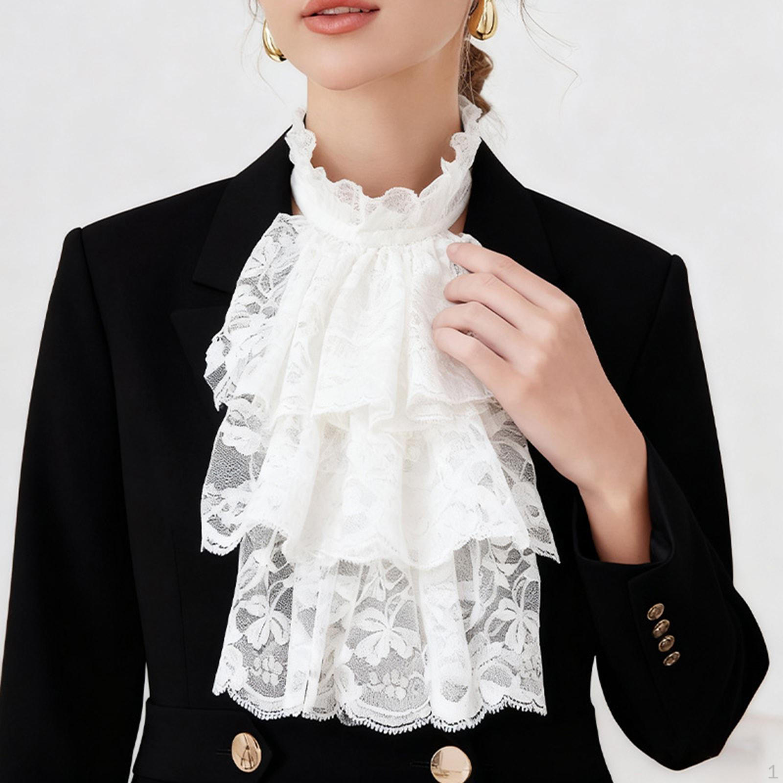 

Мереживне жабо та манжети набір Аксесуари для одягу Шия білий