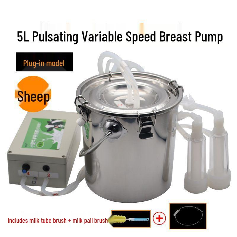 Electric Milking Machine for Cows & Sheep: Pulsating, Speed Adjustable, Fully Automatic, Compact for Home Use