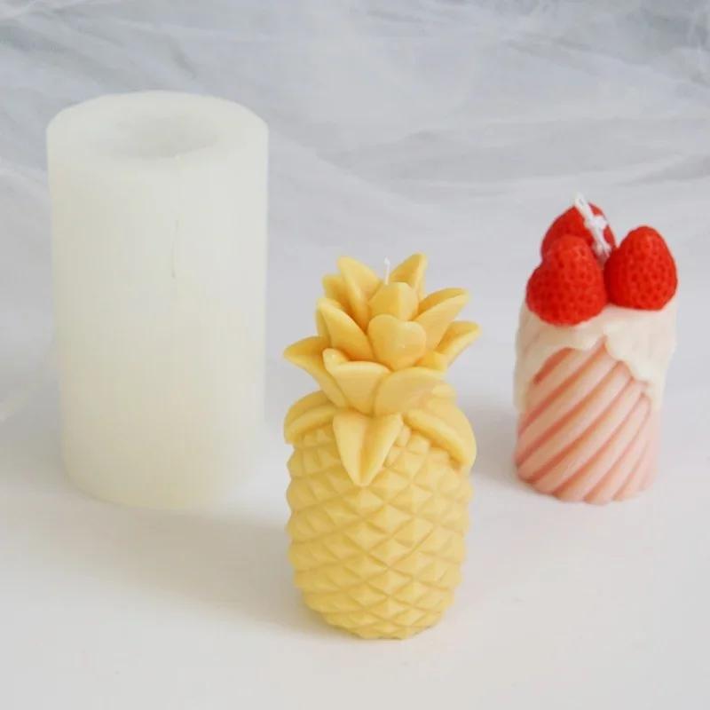 3D Pineapple Silicone Candle Molds Chocolate Candy Biscuits Moulds DIY Summer Party Decorating Handmade Tool
