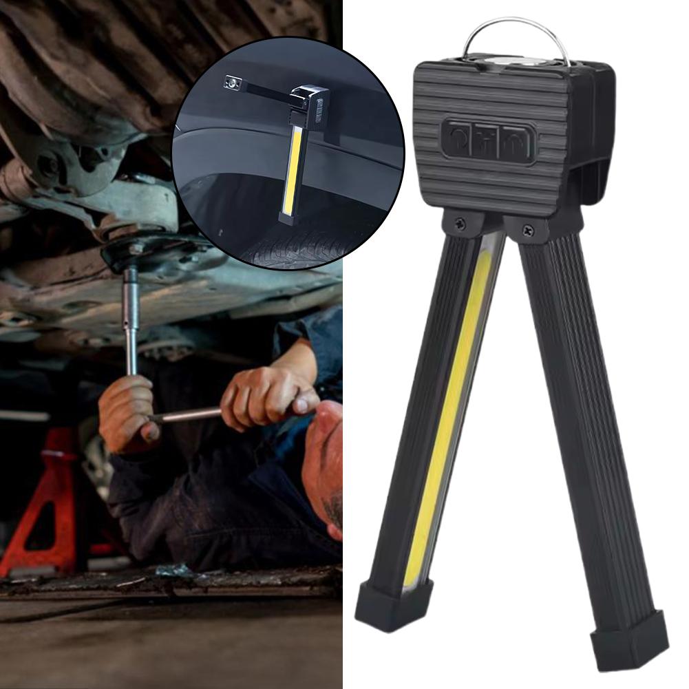 Portable Fold LED Flashlight 21 Modes Multifunctional Strong Magnet COB Work Light USB Charging Emergency Outdoor Camping Light