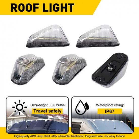 

For Dodge Promaster RAM 1500 2500 2014- Rooftop Cab Running Light LED Clear
