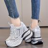 Thick-soled inner height increase 12CM dad shoes women's autumn new mesh breathable casual shoes small sports shoes