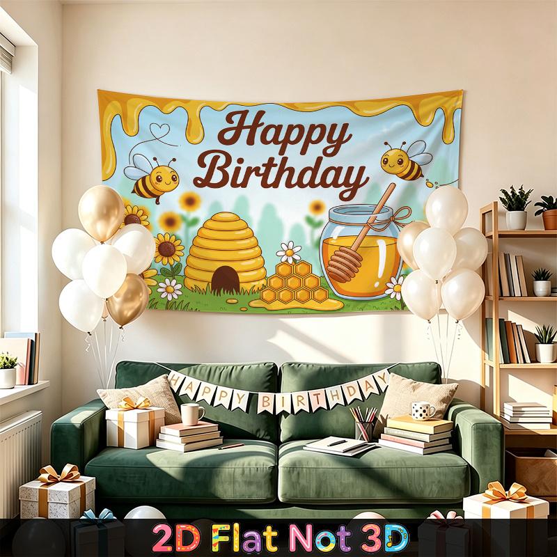 1pc Floral Photo Backdrop - Polyester Party Decor