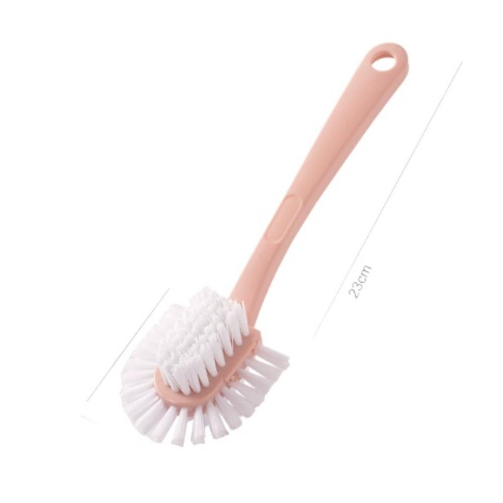 

1pc Multi-Angle Shoe Cleaning Brush, Polyester Fiber Bristles Versatile Scrubbing Tool for Sneakers Laundry Household Use рожевий