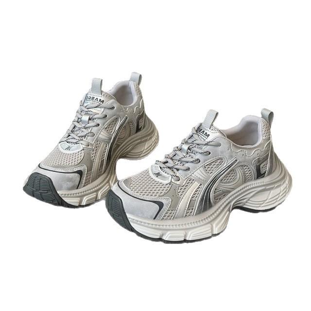 2025 Autumn New European Breathable Dad Shoes Women's Versatile Lightweight Soft-soled Sports Shoes Casual Shoes Women's Trend