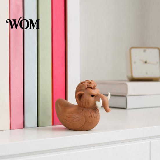 Rustic Home Decor Mammoth Duck Figurine, 3D Printed Ornament, Funny Novelty Decoration Statue, Desktop for Table Shelf Figurine