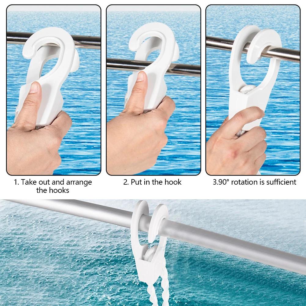 Universal Boat Rail Fender Bumper Hooks Sturdy Easily Install Multifunctional Easily Adjust Fender In Height Line Clip Accessory