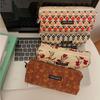 Pencil Case Korean Stationery Retro Pencil Cases Kawaii Flower Pencilcase for Girls Pencilcase for Girls Back To School