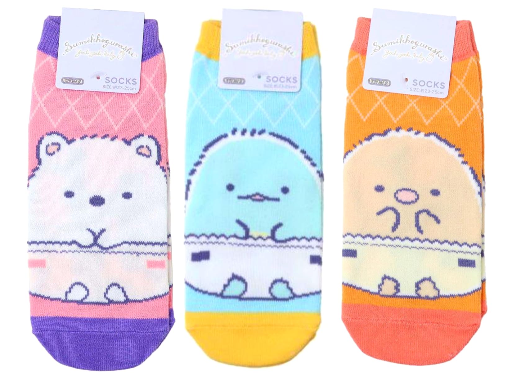 

Носки Sumikko Gurashi Набор из 3 узоров Малыш Белый медведь Ящерица Тонкацу [Small Planet] Женские (Сумикко Розовый, Синий, Оранжевый) красный