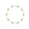 Golden Black Agate Ten-Petal Necklace with Double-Sided Four-Leaf Clover Clavicle Chain - Van Family Luxury Brand