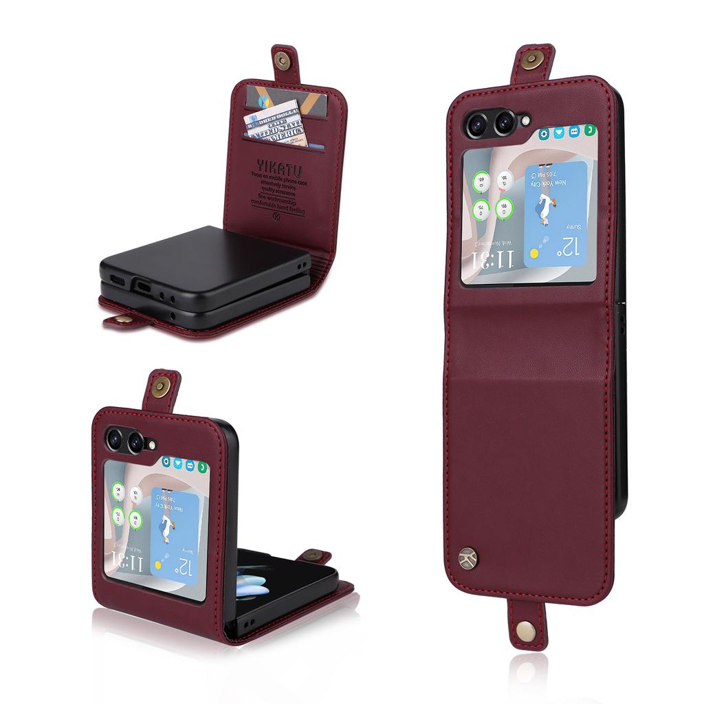 Magnetic Wallet Flip Case for Samsung Galaxy Z Flip 7 6 | Ultra Silm Design Premium Luxury Case for Samsung Galaxy Z Flip 5 4 3