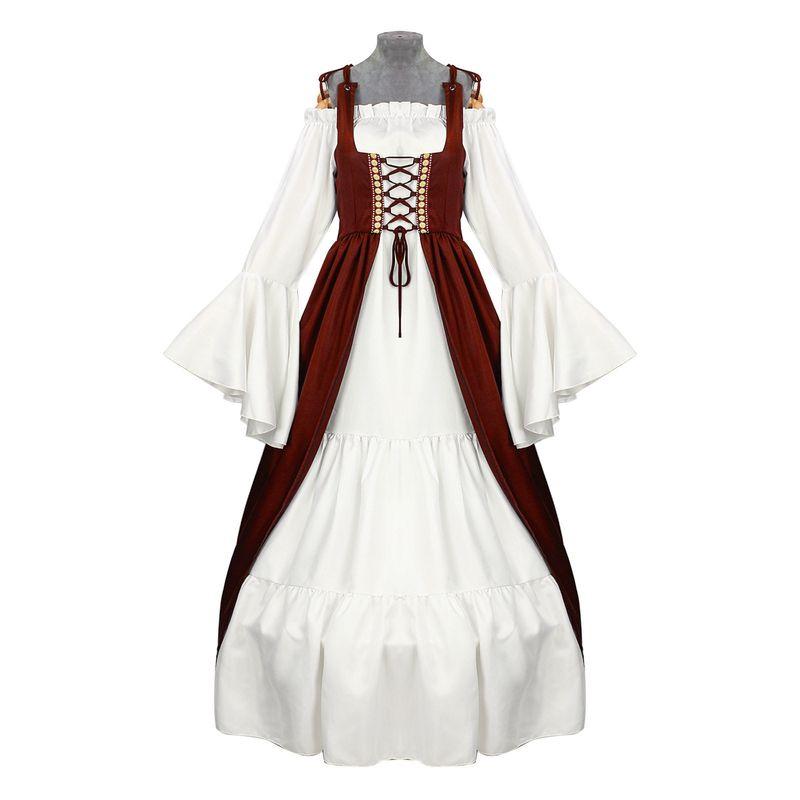 Medieval Corseted Skirt, European and American Retro Skirt, European Medieval Classical Women's Dress, Commoner Performance Costume