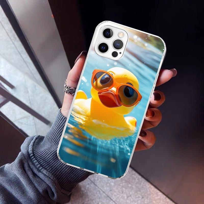 

Rubber Ducks Swimming Pool Phone Case For iPhone 17 Air 11 13 Mini 14 15 Plus 16 12 Pro Max 16E SE 7 8 Pattern Soft TPU Back Cov iPhone 16E